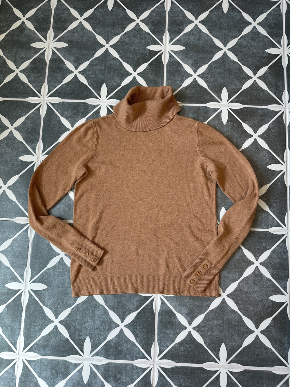Ann Taylor Factory Camel Brown Turtleneck Sweater